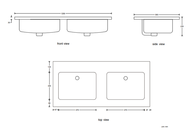 Opus 1200mm Fluted Wall‑Hung Double Basin Vanity Unit – Satin White with Marble‑Effect Worktop & Brushed Brass Handles