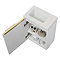 Opus 400mm Fluted Wall Hung Cloakroom Vanity Unit – Satin White with Marble‑Effect Basin & Brushed Brass Handle