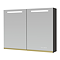 Opus 800x700mm LED Illuminated Mirror Cabinet incl. Anti-Fog, Touch Sensor and Time Display