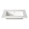 Opus 900mm Fluted Wall‑Hung Vanity Unit – Satin Grey with Marble‑Effect Basin & Brushed Brass Handle