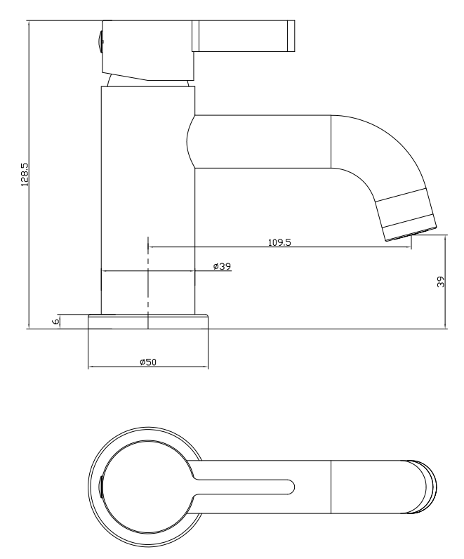 Opus Brushed Brass Cloakroom Mini Basin Mixer Tap