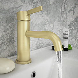 Opus Round Mono Basin Mixer Tap Brushed Brass