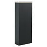 Opus Fluted Back to Wall WC Unit 1400mm – Satin Black with Brushed Brass Flush Plate & Wall Hung Toilet Pan