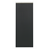 Opus Fluted Tall WC Unit – Satin Black with Marble‑Effect Lid & Brushed Brass Trim (Unit Only)