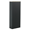 Opus Fluted Tall WC Unit – Satin Black with Marble‑Effect Lid & Brushed Brass Trim (Unit Only)