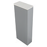 Opus Fluted Tall WC Unit – Satin Grey with Marble‑Effect Lid & Brushed Brass Trim (Unit Only)