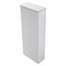 Opus Fluted Tall WC Unit – Satin White with Marble‑Effect Lid & Brushed Brass Trim (Unit Only)