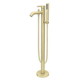 Opus Freestanding Bath Shower Mixer Tap Brushed Brass