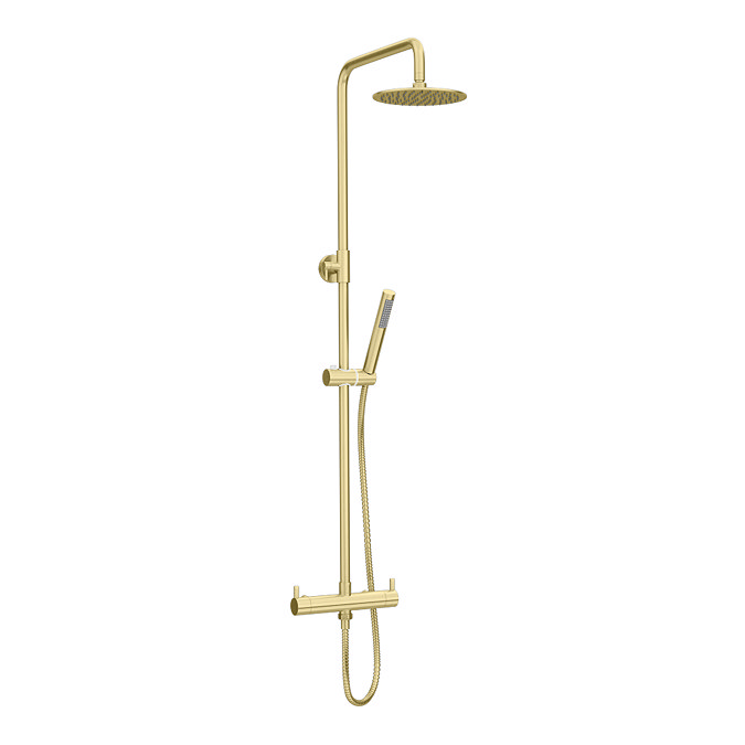 Opus Round Thermostatic Shower Brushed Brass