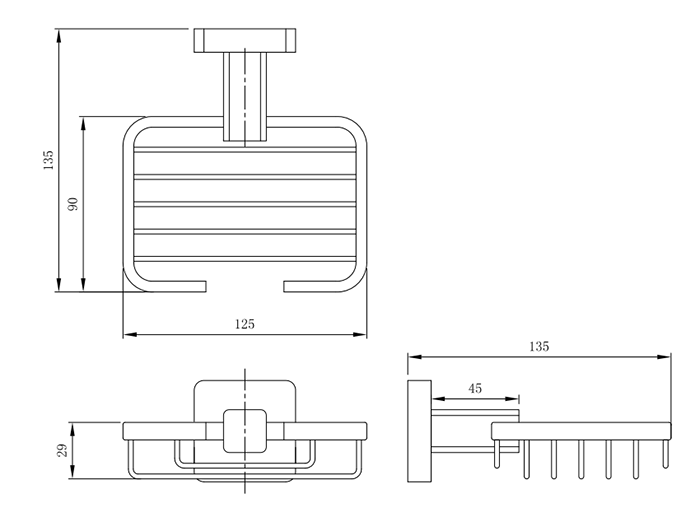 Opus Soap Basket - Brushed Brass