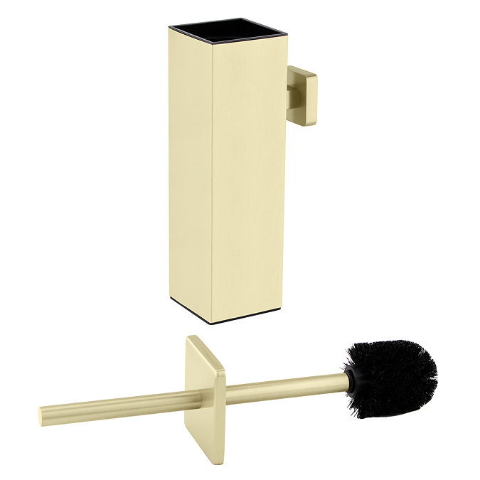 Opus Wall Mounted Toilet Brush - Brushed Brass