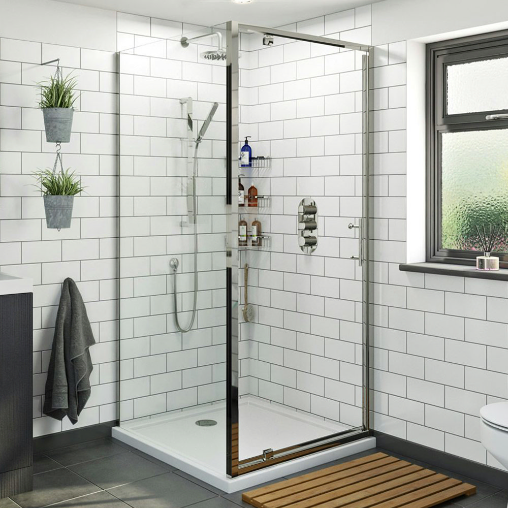 Orchard 760 X 760mm Pivot Hinged Square Shower Enclosure Orchard 760 X 760mm Pivot Hinged Square Shower Enclosure