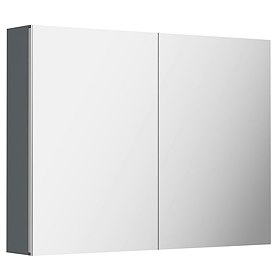 Orchard Elsdon 800 x 600mm Stone Grey Mirror Cabinet