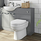 Orchard Elsdon Stone Grey Slimline 500mm Back to Wall Toilet Unit