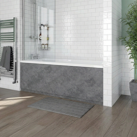 Orchard Kemp Riven Grey 1700mm Straight Front Bath Panel