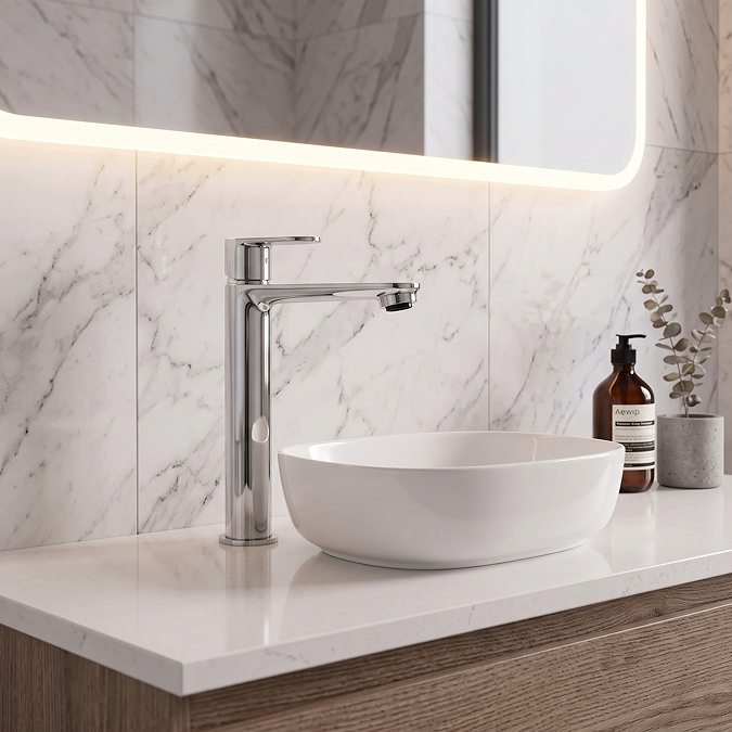 Orchard Wharf High Rise Basin Mixer Tap - Chrome