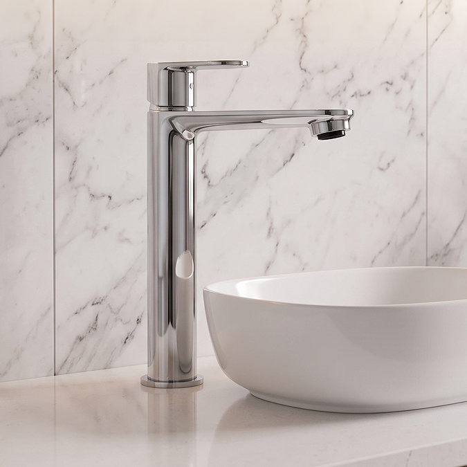 Orchard Wharf High Rise Basin Mixer Tap - Chrome