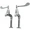 Original Polished Chrome Lever Kitchen Bib Taps on Stand Pipes Large Image