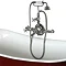 Original Refurbished Large French Bath Shower Mixer with Spoked Tap Handles Profile Large Image