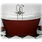 Original Refurbished Large French Bath Shower Mixer with Spoked Tap Handles Feature Large Image