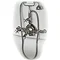 Original Refurbished Large French Bath Shower Mixer with Spoked Tap Handles Standard Large Image
