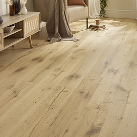 Orion 14 x 190mm Engineered Wood Click Flooring - Natural Brushed & Invisible Oiled