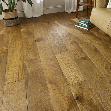 Orion 14 x 190mm Engineered Wood Flooring - Golden Brushed & Lacquered