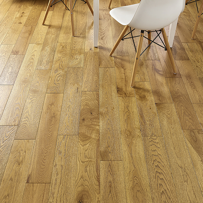 Orion 14mm Engineered Wood Flooring - Golden Brushed & Lacquered