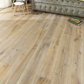 Orion 15 x 190mm Engineered Wood Flooring - Deep Brushed White