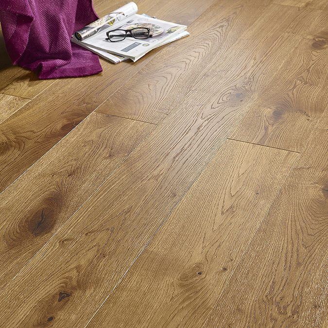 Orion 15 x 190mm Engineered Wood Flooring - Smoked Brushed & Lacquered