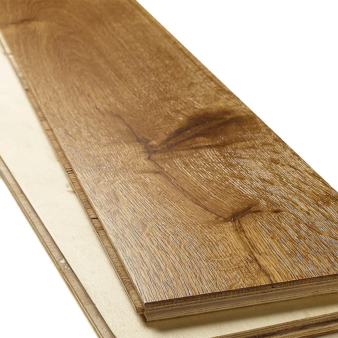 Orion 15 x 190mm Engineered Wood Flooring - Smoked Brushed & Lacquered