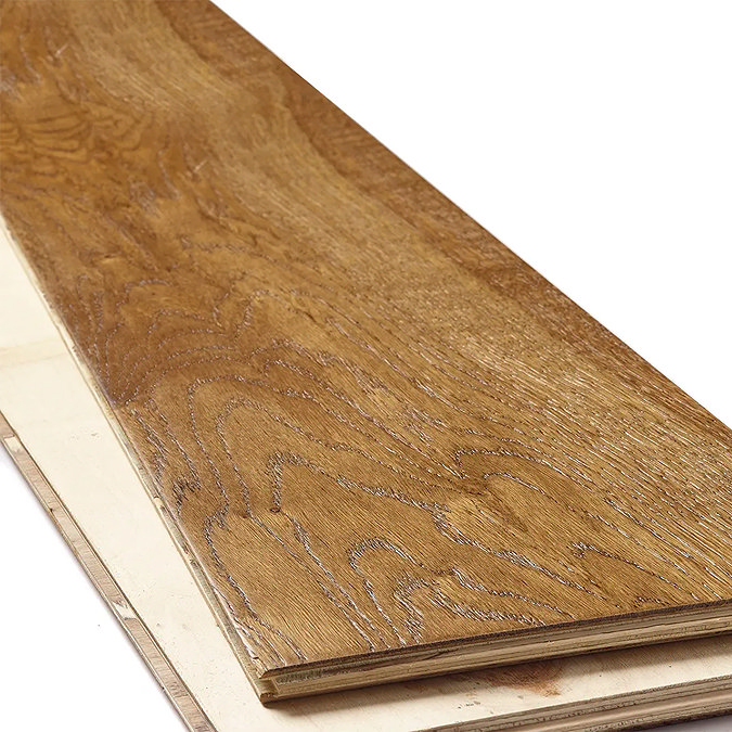 Orion 15 x 220mm Engineered Wood Flooring - Cognac Brushed & Lacquered