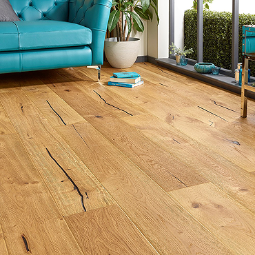 Orion 15 x 220mm Engineered Wood Flooring - Natural Distressed Hardwax Oiled