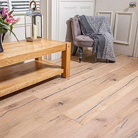 Orion 15 x 220mm Engineered Wood Flooring - Smoked White Distressed Hardwax Oiled