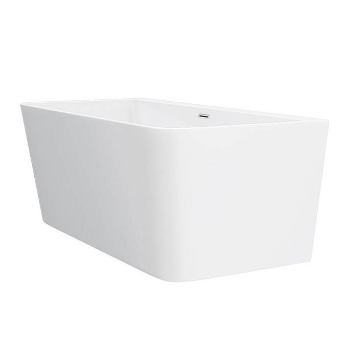 Orion 1500 x 750mm Small Back To Wall Modern Square Bath  Standard Large Image