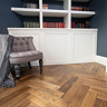 Orion 15mm Engineered Wood Herringbone Flooring - Smoked Brushed & Lacquered