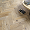 Orion 15mm Engineered Wood Herringbone Flooring - Smoked Grey Brushed & Oiled