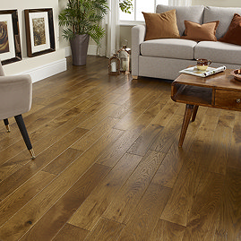 Orion 18 x 125mm Engineered Wood Flooring - Wheat Brushed & Lacquered