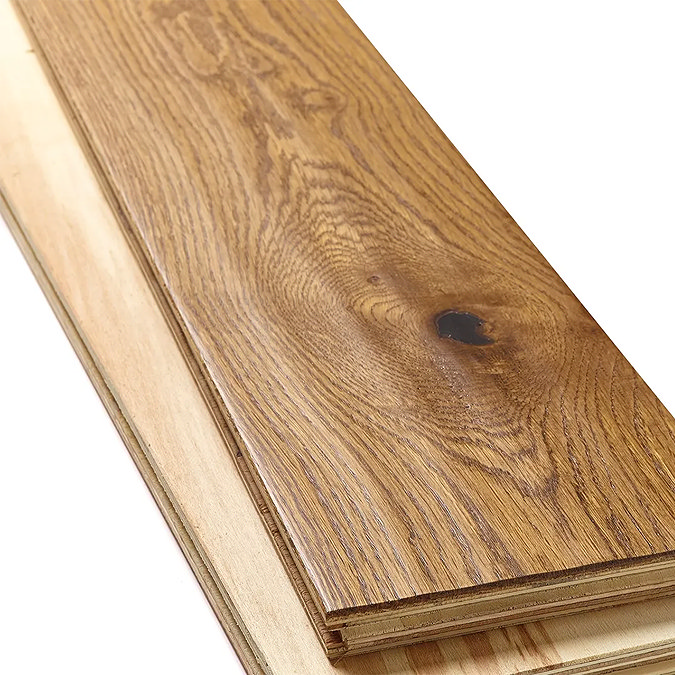 Orion 18 x 150mm Engineered Wood Flooring - Golden Handscraped Lacquered