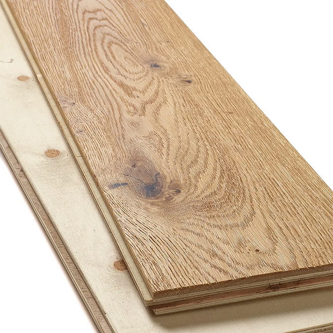 Orion 20 x 180mm Engineered Wood Flooring - Deep Brushed Handscraped Natural Brushed & Lacquered