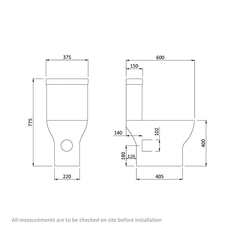 Orion 4-Piece Short Projection Modern Bathroom Suite with Slim Soft Close Seat