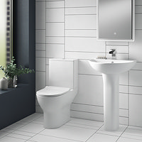 Orion 4-Piece Short Projection Modern Bathroom Suite with Slim Soft Close Seat