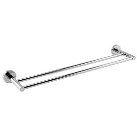 Orion 60cm Double Towel Rail - Chrome Large Image