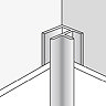Orion Aluminium 12-20mm Universal Corner Trim for Wall Tile Panels  Profile Large Image
