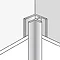 Orion Aluminium 12-20mm Universal Corner Trim for Wall Tile Panels  Profile Large Image