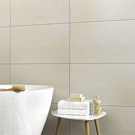 Orion Beige 375 x 650mm Waterproof Wall Tile Shower Panels Medium Image