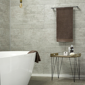 Orion Boston 375 x 650mm Waterproof Wall Tile Shower Panels Large Image