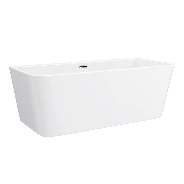 Orion Back To Wall Modern Square Bath (1700 x 735mm)  Profile Large Image