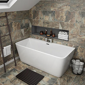 Orion Back To Wall Modern Square Bath (1700 x 750mm)
