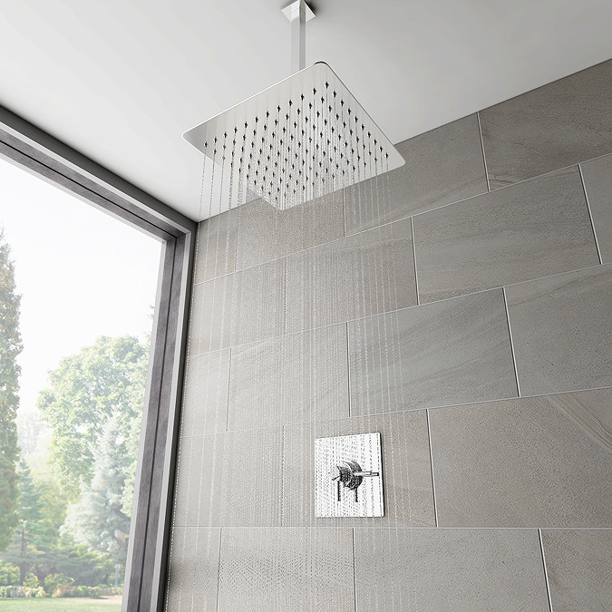 Orion Square Dual Concealed Thermostatic Shower Valve - Chrome